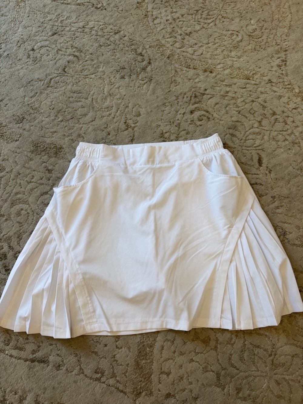 Mondetta White Pleated Panel Active Skort